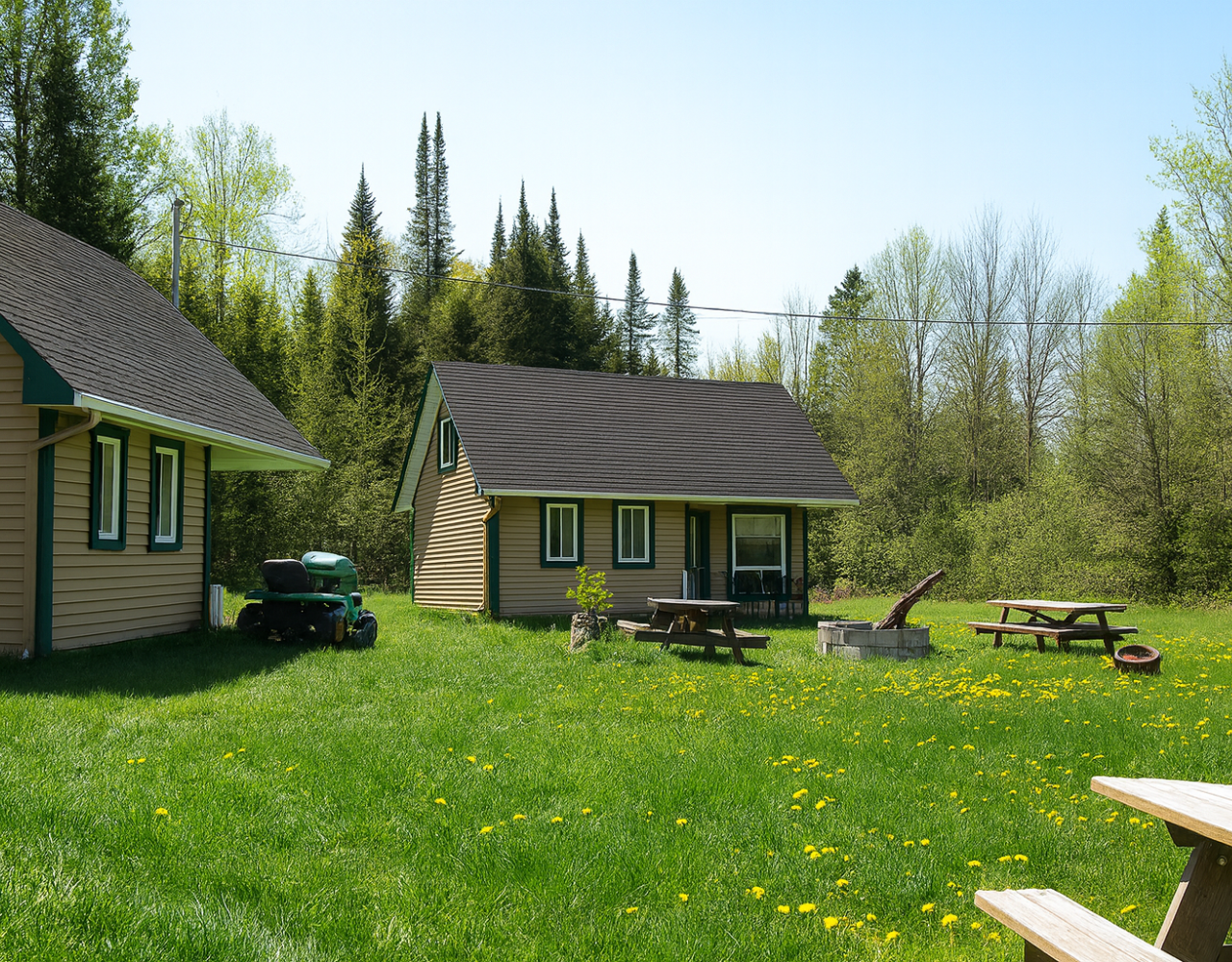 Un confort douillet tout en restant connectés à la forêt environnante Mini-chalets 3
